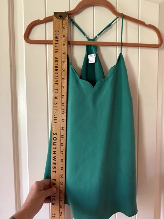 J. Crew Teal Satin Halter Cami - Picture 6 of 6